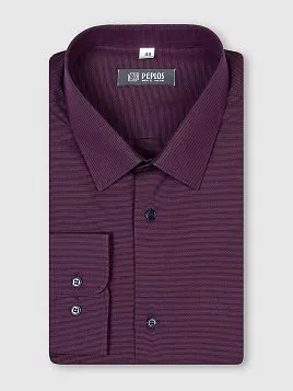 СОРОЧКА МУЖСКАЯ PEPLOS SH20122-С БОРДОВЫЙ