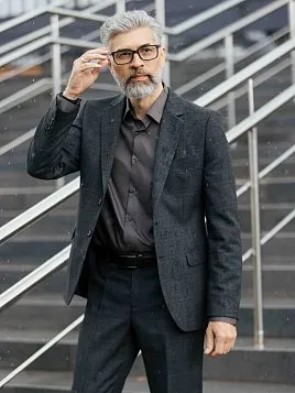 КОСТЮМ МУЖСКОЙ PEPLOS SU25104-R ТЕМНО-СЕРЫЙ