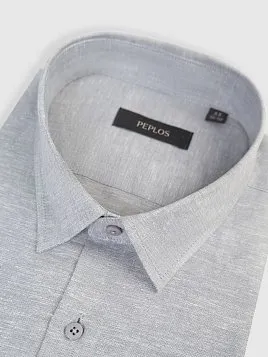 СОРОЧКА МУЖСКАЯ PEPLOS SH25089-K-R СЕРЫЙ