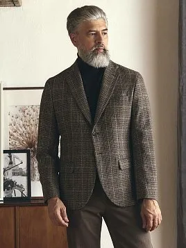 ШЕРСТЯНОЙ БЕЖЕВЫЙ МУЖСКОЙ ПИДЖАК JA26112-SL