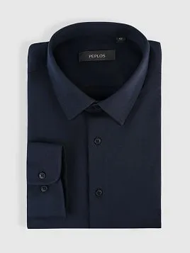 СОРОЧКА МУЖСКАЯ PEPLOS SH25144-SL ТЕМНО-СИНИЙ