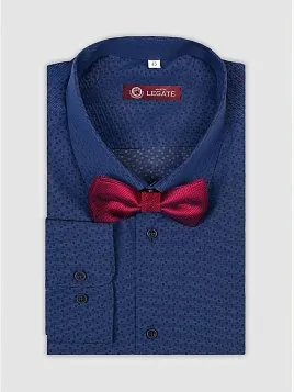 СОРОЧКА МУЖСКАЯ MAJESTIC LEGATE SH22141-С ТЕМНО-СИНИЙ (LA+SILK PROTEIN)