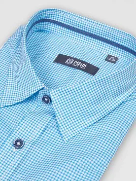 СОРОЧКА МУЖСКАЯ PEPLOS SH18242-K-SL БИРЮЗОВЫЙ