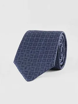 ГАЛСТУК МУЖСКОЙ PEPLOS ТЕМНО-СИНИЙ. МИКРОДИЗАЙН (400/128)