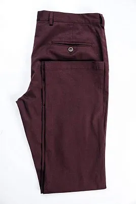 БРЮКИ МУЖСКИЕ  PEPLOS P1914-R БОРДОВЫЙ