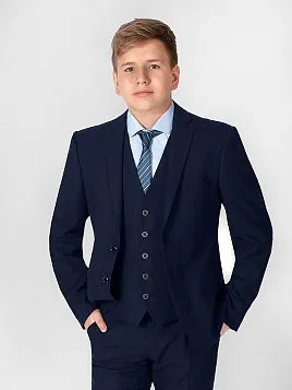 КОСТЮМ ПОДРОСТКОВЫЙ PEPLOS SU23T002-SL ТЕМНО-СИНИЙ