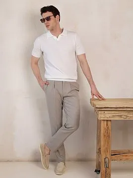 ДЖЕМПЕР МУЖСКОЙ ПОЛО PEPLOS KN25SH058 БЕЛЫЙ