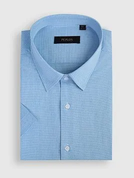 СОРОЧКА МУЖСКАЯ PEPLOS SH25247-K-SL ГОЛУБОЙ