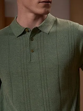 ТРИКОТАЖНАЯ РУБАШКА С ШЕРСТЬЮ KN26SH038 ЗЕЛЕНАЯ