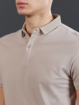 РУБАШКА-ПОЛО ИЗ ТКАНИ-ПИКЕ TSP26002-R БЕЖЕВАЯ