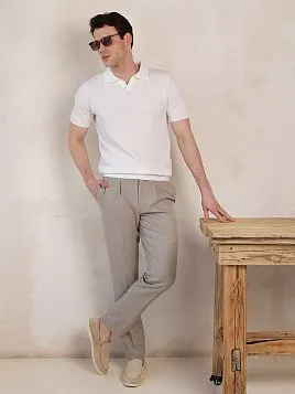 ДЖЕМПЕР МУЖСКОЙ ПОЛО PEPLOS KN25SH058 БЕЛЫЙ