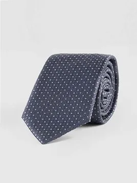 ГАЛСТУК МУЖСКОЙ PEPLOS СЕРЫЙ. МИКРОДИЗАЙН (400/215)