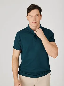 РУБАШКА-ПОЛО ИЗ ТКАНИ ПИКЕ TSP26005-LR ЗЕЛЕНАЯ