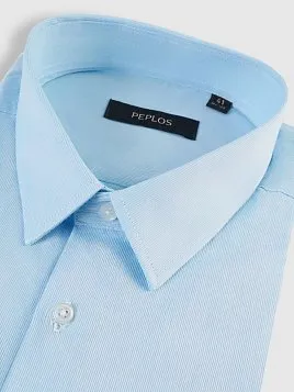 СОРОЧКА МУЖСКАЯ PEPLOS SH25243-SL ГОЛУБОЙ