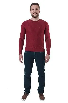 ДЖЕМПЕР МУЖСКОЙ PEPLOS KN19J021 КРАСНЫЙ