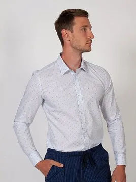 СОРОЧКА МУЖСКАЯ MAJESTIC LEGATE SH20087-SL СИНИЙ