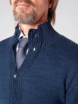 КАРДИГАН МУЖСКОЙ PEPLOS KN22C009 СИНИЙ
