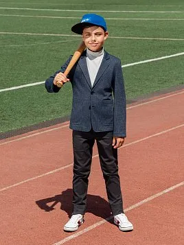 ПИДЖАК ДЛЯ МАЛЬЧИКА PEPLOS JA22J008-363 СИНИЙ (Трикотажный)