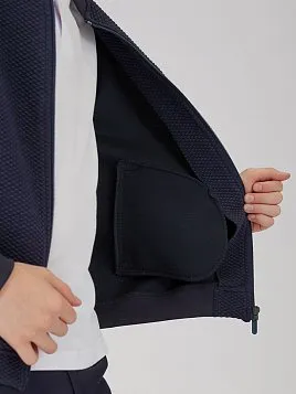 ТРИКОТАЖНЫЙ БОМБЕР ДЛЯ МАЛЬЧИКА BM26J107-812 ТЕМНО-СИНИЙ