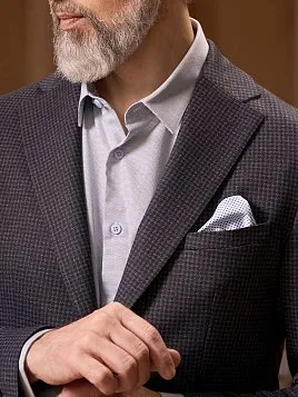 ТРИКОТАЖНЫЙ ПИДЖАК JA26144-R ТЕМНО-СИНИЙ