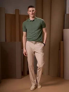 ТРИКОТАЖНАЯ РУБАШКА С ШЕРСТЬЮ KN26SH038 ЗЕЛЕНАЯ