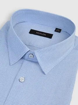 СОРОЧКА МУЖСКАЯ PEPLOS SH25057-K-C ГОЛУБОЙ