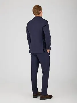 СИНИЙ ДВУБОРТНЫЙ МУЖСКОЙ КОСТЮМ SU26133-R