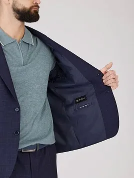 ТРИКОТАЖНАЯ РУБАШКА С ШЕРСТЬЮ  KN26SH032-LR ГОЛУБАЯ