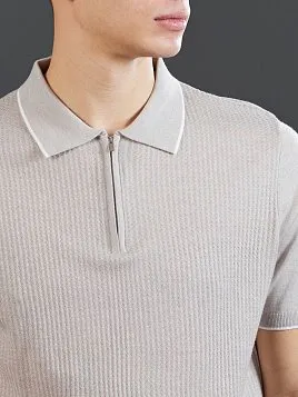 ТРИКОТАЖНАЯ РУБАШКА С ШЕРСТЬЮ И ШЕЛКОМ KN26SH033 СЕРАЯ