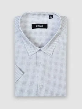 СОРОЧКА МУЖСКАЯ PEPLOS SH24011-K-SL БЕЛЫЙ