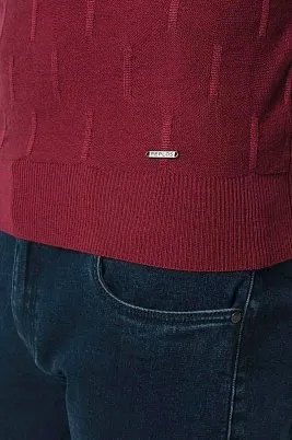 ДЖЕМПЕР МУЖСКОЙ PEPLOS KN19J021 КРАСНЫЙ