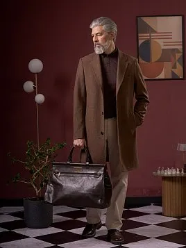 КОРИЧНЕВАЯ РУБАШКА-ПОЛО ИЗ ТКАНИ ПИКЕ TSP26008-R 