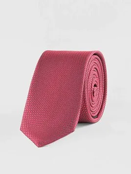 ГАЛСТУК МУЖСКОЙ PEPLOS КРАСНЫЙ. ФАКТУРНЫЙ ОДНОТОННЫЙ (250/60)