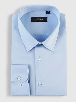 СОРОЧКА МУЖСКАЯ PEPLOS SH25077-SL ГОЛУБОЙ