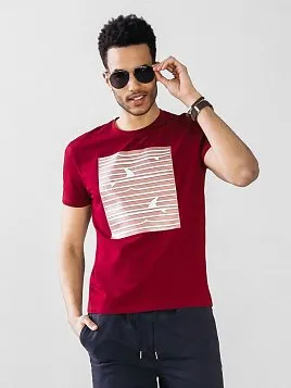 ФУТБОЛКА МУЖСКАЯ PEPLOS TS21109-R БОРДОВЫЙ