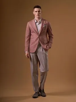 ЛЕТНИЕ БРЮКИ С ЗАЩИПАМИ TR26156-230 БЕЖЕВЫЕ