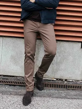 БРЮКИ МУЖСКИЕ PEPLOS P2506-SL БЕЖЕВЫЙ