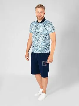 ШОРТЫ МУЖСКИЕ PEPLOS SS21004 ГОЛУБОЙ