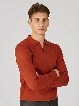 ТРИКОТАЖНАЯ РУБАШКА KN26SH055 ОРАНЖЕВАЯ