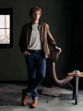 ВЕТРОВКА-БОМБЕР МУЖСКАЯ PEPLOS OW2325-SJ КОРИЧНЕВЫЙ