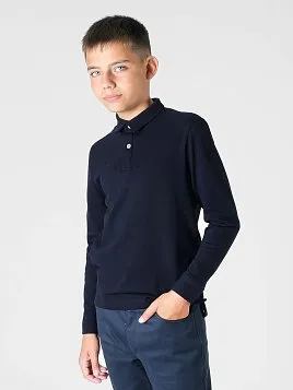 РУБАШКА-ПОЛО ДЛЯ МАЛЬЧИКА С ДЛИННЫМ РУКАВОМ MAJESTIC LEGATE TS23J13-P ТЕМНО-СИНИЙ