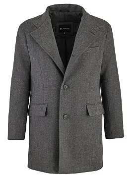 СЕРОЕ УТПЕЛЕННОЕ ПАЛЬТО OW27206-CT