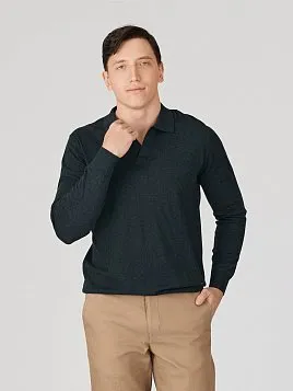 ТРИКОТАЖАЯ РУБАШКА KN26SH054 ТЕМНО-ЗЕЛЕНАЯ