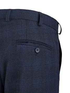 МУЖСКОЙ КОСТЮМ С КОНТРАСТНОЙ КЛЕТКОЙ ПРЯМОЙ СИЛУЭТ PEPLOS SU27007-С