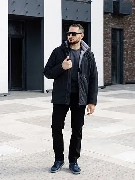 КУРТКА МУЖСКАЯ PEPLOS OW2422-DJ ЧЁРНЫЙ