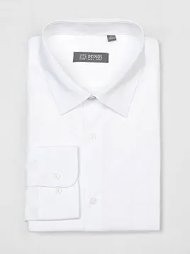 СОРОЧКА МУЖСКАЯ PEPLOS SHB001-C БЕЛЫЙ В КЛАССИЧЕСКОМ СИЛУЭТЕ