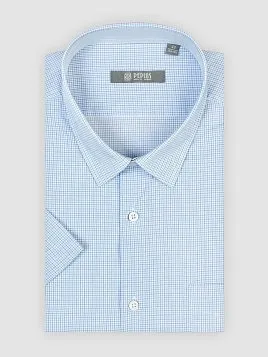 СОРОЧКА МУЖСКАЯ PEPLOS SH23078-K-C СИНИЙ