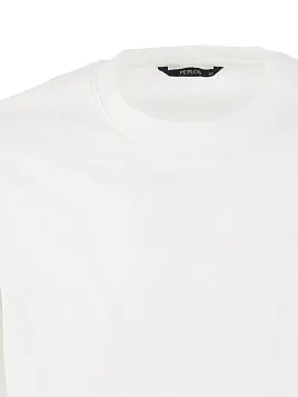 ФУТБОЛКА ИЗ ФАКТУРНОЙ ТКАНИ TSR26104-R МОЛОЧНЫЙ ОТТЕНОК