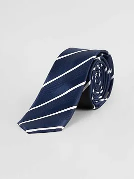 ГАЛСТУК МУЖСКОЙ PEPLOS ТЕМНО-СИНИЙ. ПОЛОСКА (250/156860-2)