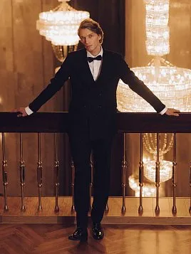 КОСТЮМ МУЖСКОЙ PEPLOS SU25123-R ЧЁРНЫЙ